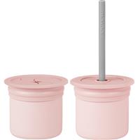 Minikoioi Sip+Snack Set dinnerware set for children Pinky Pink / Powder Grey 1 pc