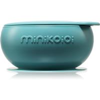 Minikoioi Bowl Aqua Green silicone bowl with suction cup 1 pc