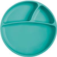 Minikoioi Puzzle Plate Green divided plate with suction cup Green 1 pc