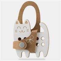 Milin Small Wooden Lacing Toy Cat activity toy 9 cm x 8,5 cm x 0,7 cm 1 pc