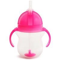 Munchkin Click Lock Tip & Sip cup with straw with weight Pink 6 m+ 207 ml