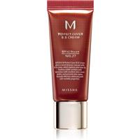 Missha M Perfect Cover BB cream with very high sun protection small pack shade No. 27 Honey Beige SPF 42/PA+++ 20 ml