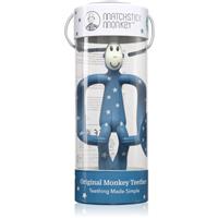 Matchstick Monkey Teething Toy and Gel Applicator chew toy with 2-in-1 brush Stars Blue 1 pc
