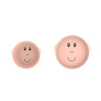 Matchstick Monkey Monkey Plate & Bowl dinnerware set for children Dusty Pink 1 pc