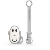 Matchstick Monkey Flat Face Teether & Soother Clip gift set for children Grey