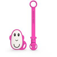 Matchstick Monkey Flat Face Teether & Soother Clip gift set for children Pink