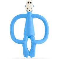 Matchstick Monkey Teething Toy and Gel Applicator chew toy with 2-in-1 brush Light Blue 1 pc