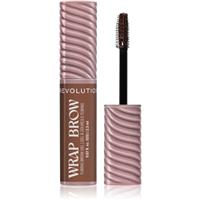 Revolution Wrap Brow Tubing Brow Gel setting gel for eyebrows shade Warm Medium Brown 2.3 ml