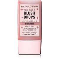 Makeup Revolution Bright Light Blush Drops liquid blusher shade Pink Rosie 23 ml