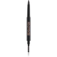 Makeup Revolution Duo Brow Definer precise eyebrow pencil shade Dark Brown 0.15 g