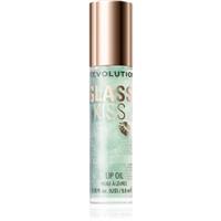 Revolution Glass Kiss shimmering oil for lips shade Pixiedust Green 5.5 ml