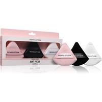 Revolution Soft Focus Powder Puff Trio puff 3 pc