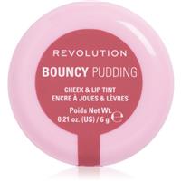 Revolution Bouncy Pudding Lip & Cheek multi-purpose makeup for lips and face shade Rosy Cloud 6 g