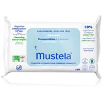 Mustela Compostable at Home Cleansing Wipes Perfume Free cleansing wipes fragrance-free for children from birth 60 pc