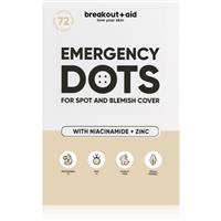 breakout + aid Emergency Dots For Spots and Blemishes topical acne treatment with niacinamide and zinc 72 pc