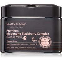 Mary&May Premium Idebenone Blackberry Complex Essence Mask moisturising face sheet mask with firming effect large pack 20 pc