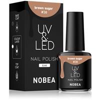 NOBEA UV & LED Nail Polish gel nail polish for UV/LED hardening glossy shade Brown sugar #38 6 ml