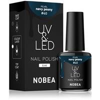 NOBEA UV & LED Nail Polish Gel Nail Polish for UV/LED Hardening Glossy Shade Navy peon #40 6 ml