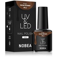 NOBEA UV & LED Nail Polish Gel Nail Polish for UV/LED Hardening Glossy Shade Cocoa brown #42 6 ml
