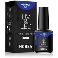 NOBEA UV & LED Nail Polish gel nail polish for UV/LED hardening glossy shade Royal blue #43 6 ml
