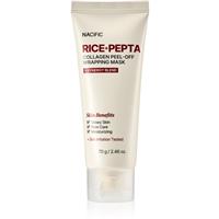 Nacific Rice + Pepta Collagen Peel-off Wrapping Mask hydrating face mask to even out skin tone 70 g