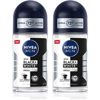 NIVEA MEN Black & White Invisible Original roll-on antiperspirant economy pack