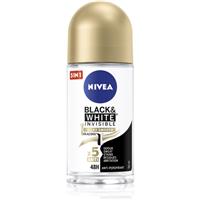 Nivea Invisible Black & White Silky Smooth roll-on antiperspirant for women 50 ml