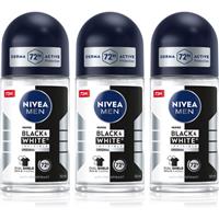 NIVEA MEN Black & White Invisible Original roll-on antiperspirant economy pack