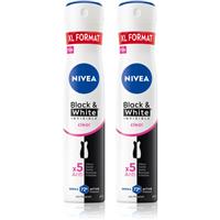 NIVEA Black & White Invisible Clear antiperspirant spray economy pack