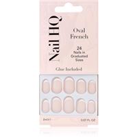 Nail HQ Oval French false nails 24 pc