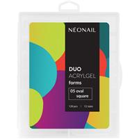 NEONAIL Duo Acrylgel Forms stencils for nails type 05 Oval Square 120 pc