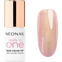 NEONAIL Ready In One 3in1 UV Gel Polish gel nail polish with diamond dust shade 01 One Rose Glow 7.2 ml