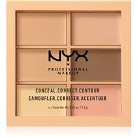 NYX Professional Makeup Conceal. Correct. Contour concealing and contouring palette shade 01 Light 6 x 1.5 g
