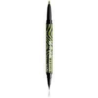 NYX Professional Makeup Beetlejuice Pinstripe Duo Liner eyeliner 2-in-1 shade 03 Green Chrome 0,5 ml