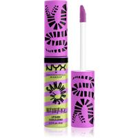 NYX Professional Makeup Beetlejuice Sandworm Swirl sparkle lip gloss shade 02 Purple 8 ml
