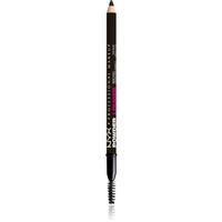 NYX Professional Makeup Powder Louder eyebrow pencil with brush shade Black 1 pc