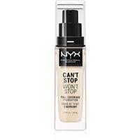 NYX Professional Makeup Can't Stop Won't Stop Full Coverage Foundation full coverage foundation shade 01 Pale 30 ml
