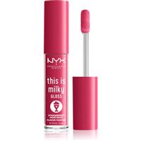 NYX Professional Makeup This is Milky Gloss Milkshakes hydrating lip gloss with fragrance shade 10 Strawberry Horchata 4 ml