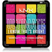 NYX Professional Makeup Ultimate Shadow Palette eyeshadow shade I Know That's Bright 16 pc