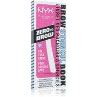 NYX Professional Makeup Zero To Brow Stencil Book stencils for eyebrows 02 Thick 4 pc