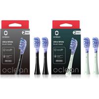 Oclean Ultra White Set toothbrush replacement heads Black & Green