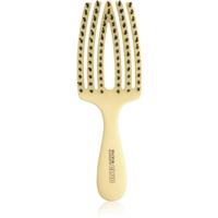 Olivia Garden Club The Nomad Detangling&Shine Fingerbrush​ flat brush for hair Yellow 1 pc