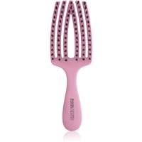 Olivia Garden Club The Nomad Detangling&Shine Fingerbrush​ flat brush for hair Pink 1 pc