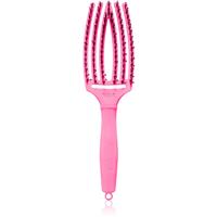 Olivia Garden Fingerbrush Boar & Nylon hairbrush with nylon and boar bristles Dolce Vita Pink Granita 1 pc