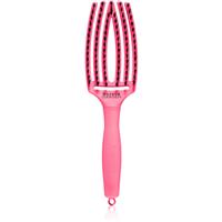 Olivia Garden Fingerbrush Lamour flat brush for hair Hot Pink 1 pc