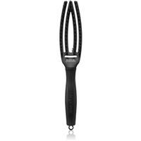 Olivia Garden Fingerbrush Boar & Nylon hairbrush with nylon and boar bristles Full Black S 1 pc