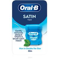 Oral-B Satin Tape Waxed Mint dental floss mint 50 m