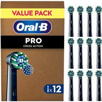 Oral-B PRO Cross Action toothbrush replacement heads Black 12 pc