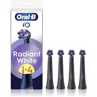 Oral B iO Radiant White toothbrush replacement heads with whitening fibres Black 4 pc