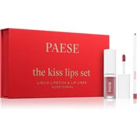 Paese The Kiss Lips Set Nude Coral gift set shade 02 nude coral